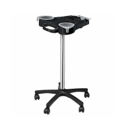 Carrello TRILLO CERIOTTI per tinture capelli con porta carta stagnola e 2 scodelle
