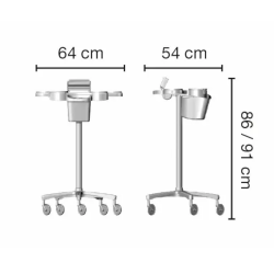 Carrello TRILLO CERIOTTI per tinture capelli con porta carta stagnola e 2 scodelle