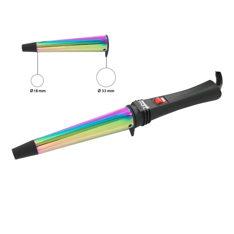 FERRO CONICO KONIC RAINBOW 18/33mm GAMMA PIU ARRICCIACAPELLI capelli ricci FERRO CONICO KONIC RAINBOW 18/33mm GAMMA PIU ARRICCIACAPELLI capelli ricci