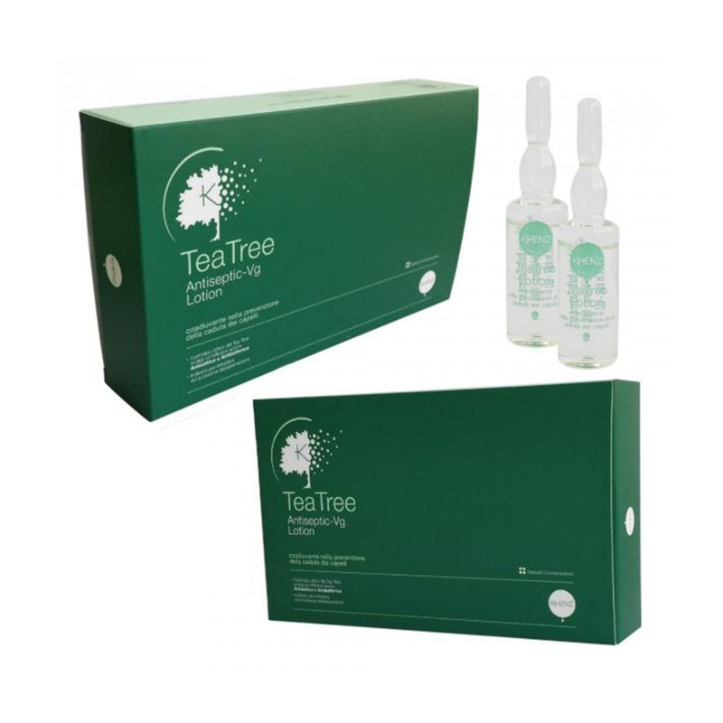 KHENZ LOZIONE TEA TREE previene la caduta dei capelli 12 Fiale da 7 ml KHENZ LOZIONE TEA TREE previene la caduta dei capelli 12 Fiale da 7 ml