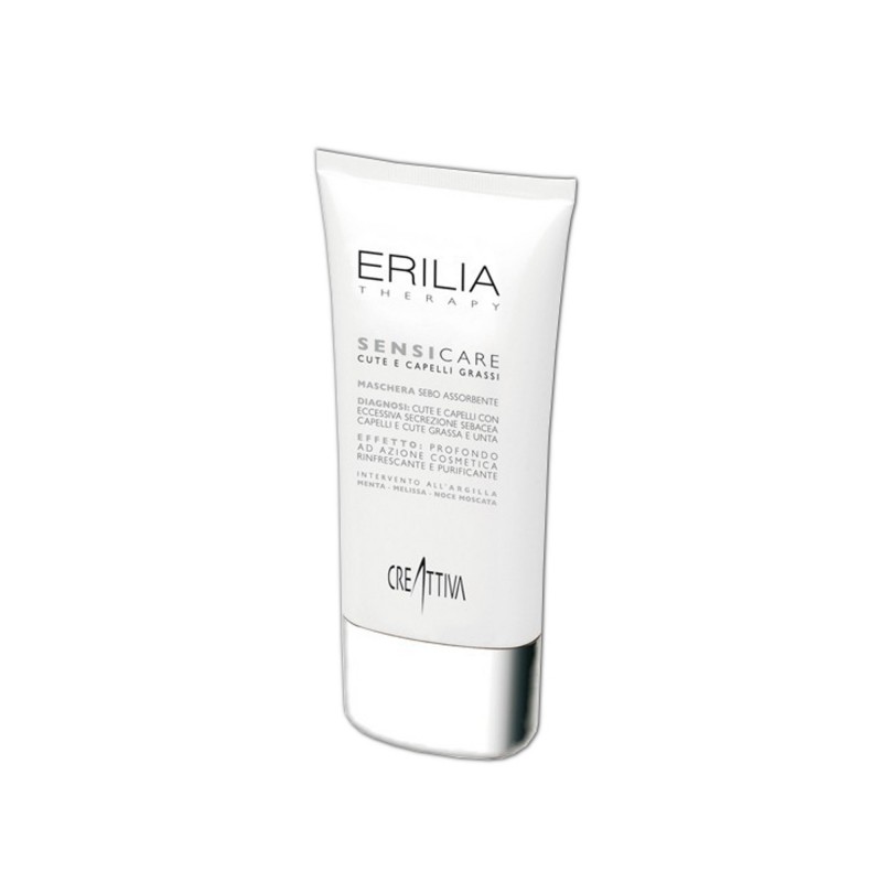 MASCHERA SEBO ASSORBENTE ERILIA SENSICARE crema per cute e capelli grassi 150ml MASCHERA SEBO ASSORBENTE ERILIA SENSICARE crema per cute e capelli grassi 150ml