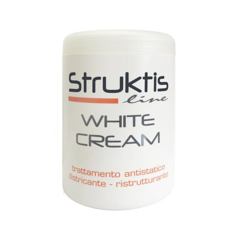 WHITE CREAM STRUKTIS trattamento ristrutturante capelli soffici lucidi 1000ml WHITE CREAM STRUKTIS trattamento ristrutturante capelli soffici lucidi 1000ml