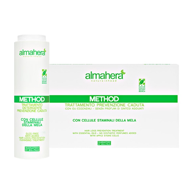 KIT SHAMPOO + FIALE BKA ALMAHERA ANTICADUTA con cellulare staminali della mela