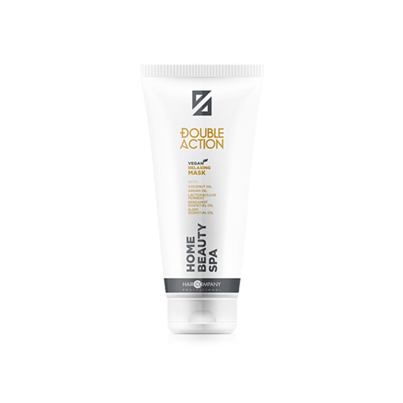 HAIRCOMPANY DOUBLE ACTION VEGAN RELAXING MASK maschera nutriente per capelli 200ml HAIRCOMPANY DOUBLE ACTION VEGAN RELAXING MASK maschera nutriente per capelli 200ml