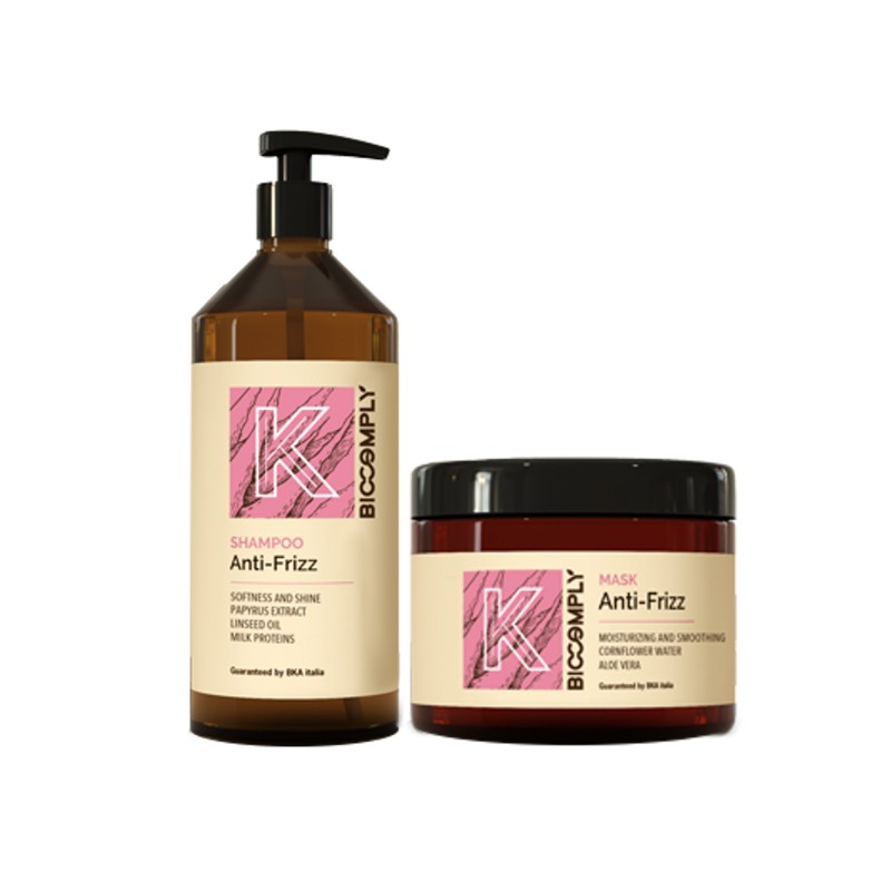 BIOCOMPLY ANTI FRIZZ SHAMPOO 500ml + MASCHERA 500ml NATURALE ideale capelli crespi BIOCOMPLY ANTI FRIZZ SHAMPOO 500ml + MASCHERA 500ml NATURALE ideale capelli crespi