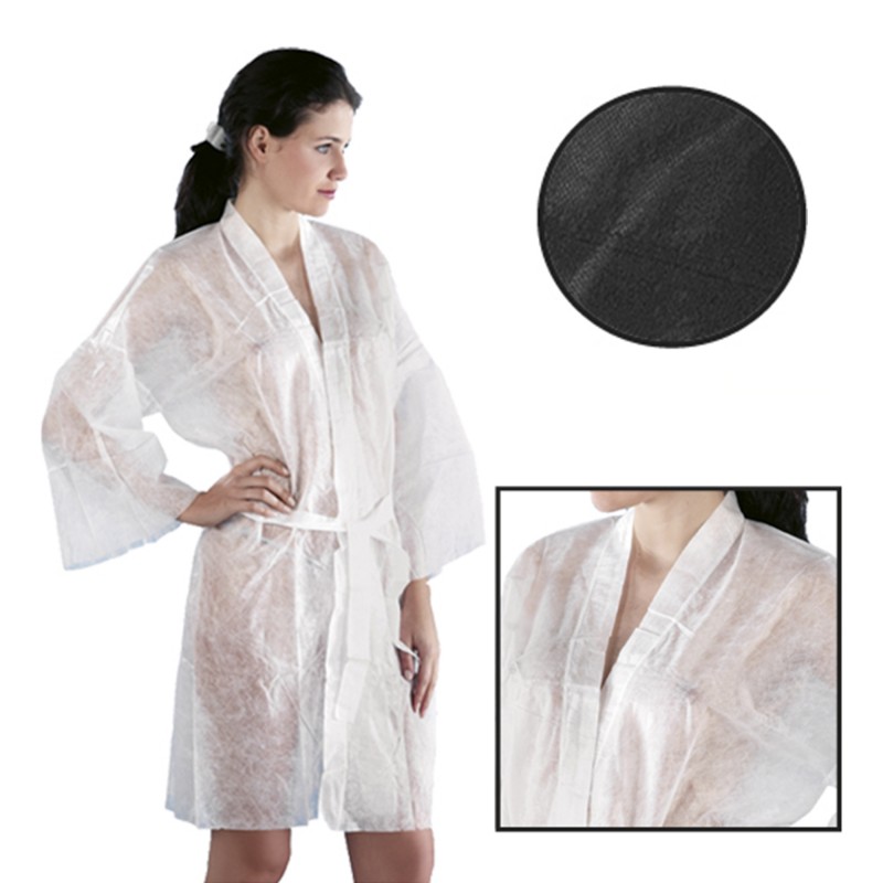 KIMONO CPM monouso TNT NERO 10 pz. per estetica, parrucchiere e centro estetico KIMONO CPM monouso TNT NERO 10 pz. per estetica, parrucchiere e centro estetico