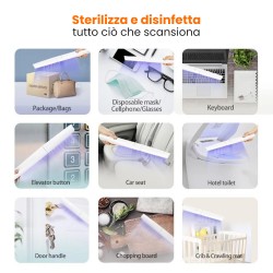 STERILIZZATORE PORTATILE UV LED - WAND 59S - elimina da oggetti 99,9% batteri STERILIZZATORE PORTATILE UV LED - WAND 59S - elimina da oggetti 99,9% batteri