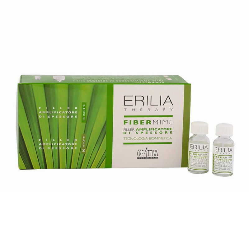 SIERO FILLER AMPLIFICATORE DI SPESSORE ERILIA FIBERMIME per capelli fini 10 fiale SIERO FILLER AMPLIFICATORE DI SPESSORE ERILIA FIBERMIME per capelli fini 10 fiale
