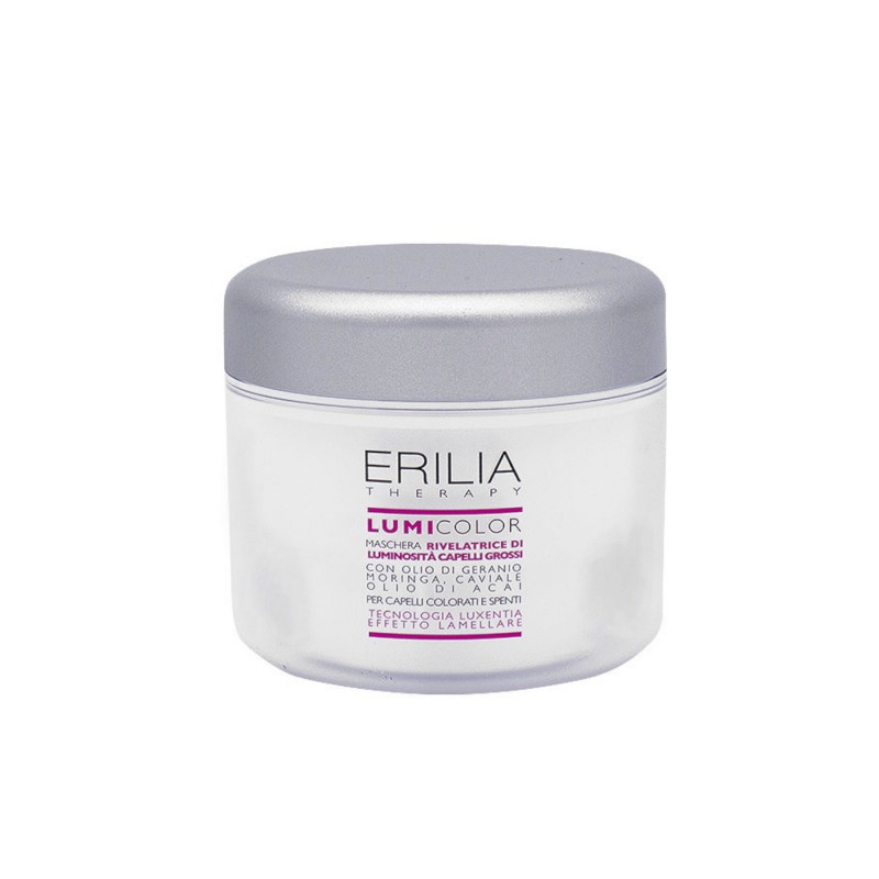 MASCHERA CAPELLI COLORATI e GROSSI ERILIA LUMICOLOR intensifica i riflessi 200ml