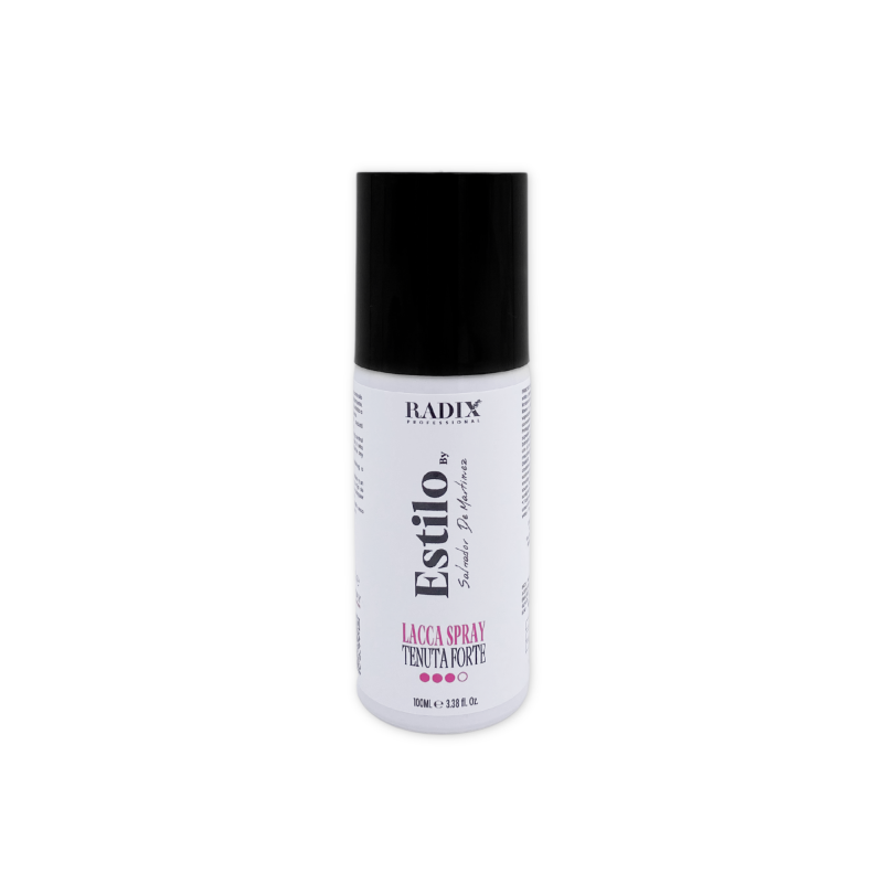 LACCA SPRAY FORTE per capelli ESTILO finitura brillante a lunga durata 100ml LACCA SPRAY FORTE per capelli ESTILO finitura brillante a lunga durata 100ml