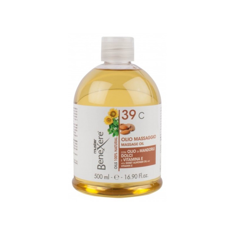 39C BENEXERE MUSTER Olio da MASSAGGIO alle MANDORLE DOLCI x viso e corpo 500ml 39C BENEXERE MUSTER Olio da MASSAGGIO alle MANDORLE DOLCI x viso e corpo 500ml